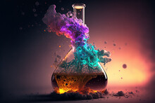 Smoke And Bubbles From The Erlenmeyer Flask, Generative Ai