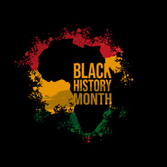 Wall Mural - Black history month celebrate. vector illustration design graphic Black history month