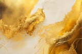 Fototapeta  - gold metallic marble, watercolor background, abstract design,  white gold metallic marble, illustration digital generative ai design art style
