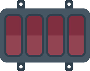 Poster - home breaker icon flat vector. fuse panel. safety power isolated
