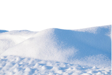 Wall Mural - white snow in daylight, background, isolate on black background