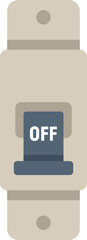 Poster - current breaker icon flat vector. circuit box. fuse power isolated