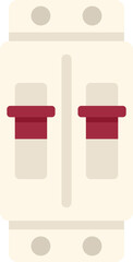 Poster - electric breaker icon flat vector. circuit box. safety panel isolated