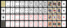 Playing Cards, Full Deck - Set With Isolated Cards 