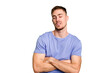 © Asier - Young caucasian man cut out isolated who is bored, fatigued and need a relax day.