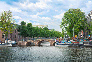 Wall Mural - canal in amsterdam