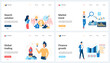 © lembergvector - Global trade and market trends, business search for financial growth solutions set vector illustration. Cartoon tiny people work on analysis of data charts, index and rates for profit increase