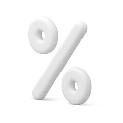 Poster - 3d percent white sale discount cost price off financial economy banking investment realistic vector