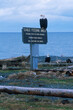 © Cavan Images - A sign at the Homer Spit Campground asks visitors at the Homer Spit Campground to say in their cars.