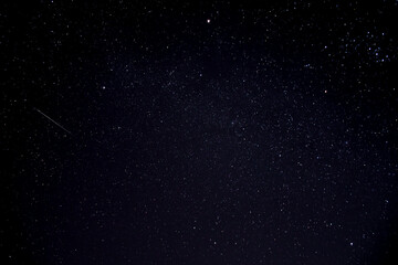 Wall Mural - cloudless night sky clear skies with starlight and noise, observing the night sky.