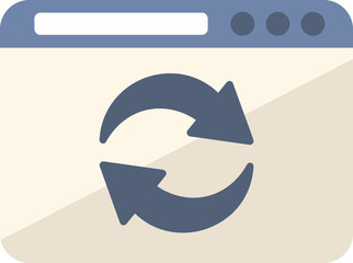 Poster - Redesign web page icon flat vector. Template agency. Ux creative isolated