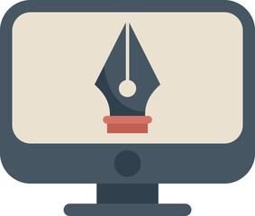 Poster - Draw redesign icon flat vector. Web ui. App content isolated