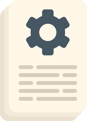 Poster - Redesign paper icon flat vector. Web ui. Build project isolated