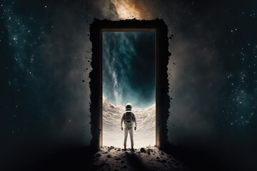 Wall Mural - Astronaut on the space galaxy background , ther worlds	
