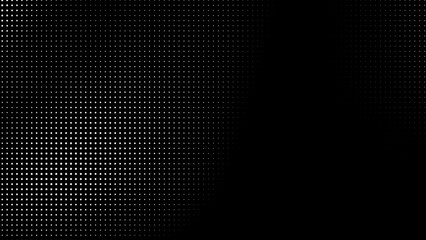 Poster - Dot white black pattern gradient texture background. Abstract pop art halftone and retro style.