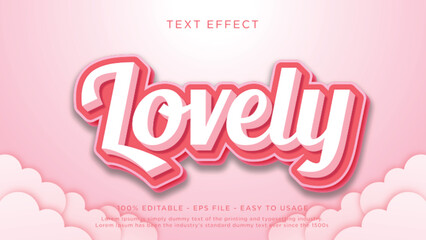 Poster - Lovely 3d editable text effect
