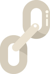 Poster - Computer chain icon flat vector. System business. Metal digital isolated