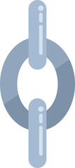 Poster - Communication chain icon flat vector. Web link. Digital steel isolated