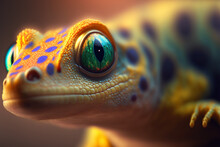 An Extremely Sharp And Detailed Portrait Of Gecko Macro. Generative AI. Detailed Gecko. Gecko Macro.