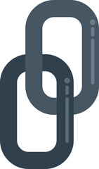 Poster - Hyperlink chain icon flat vector. Metal link. Computer internet isolated
