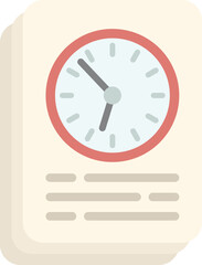 Poster - Work papers icon flat vector. Flexible time. Home hour isolated