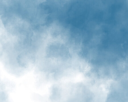 水彩風の雲のイラスト　背景
