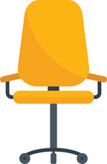 Sticker - Work chair icon flat vector. Office time. Individual worker isolated