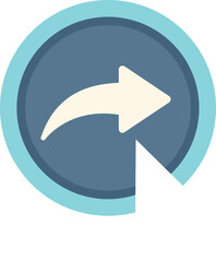 Poster - Repost icon flat vector. Graphic chart. Check graph isolated