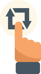 Poster - Button repost icon flat vector. Repost chart. Document data isolated