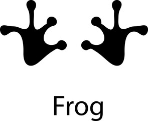 Poster - Frog foot print illustration on white background..eps