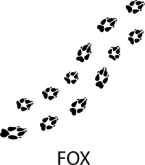 Poster - Fox paw print illustration on white background..eps