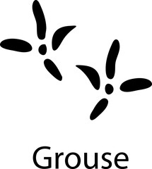 Poster - Grouse foot print illustration on white background..eps