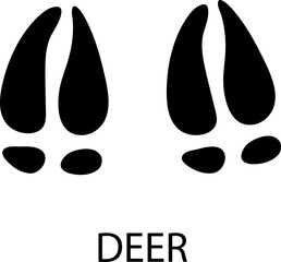 Poster - Deer foot print illustration on white background..eps
