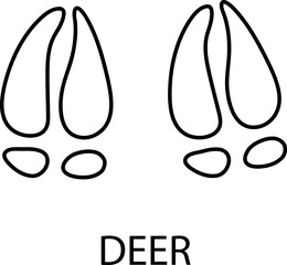 Poster - Deer Paw Print illustration on white background..eps