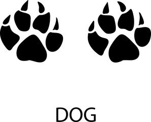 Poster - Dog foot print illustration on white background..eps