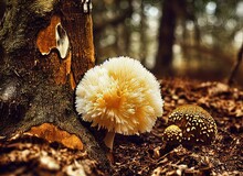 Common Puffball Mushroom Artist Depiction.