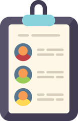 Poster - Clipboard target icon flat vector. Seo digital. Hunter lead isolated