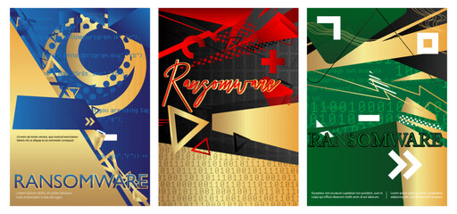 Poster - Luxury deluxe Ransomware Background vector illustration. Abstract poster template for website, banner, book cover, presentation.