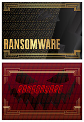 Poster - Luxury deluxe Ransomware Background vector illustration. Abstract poster template for website, banner, book cover, presentation.