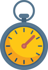 Poster - Stopwatch icon flat vector. Business time. Work control isolated