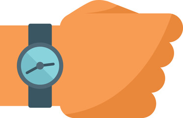 Poster - Wristwatch icon flat vector. Work project. Task control isolated