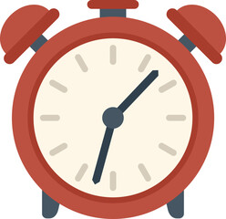 Poster - Alarm clock icon flat vector. Work control. Task school isolated