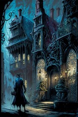 Poster - Ancient gothic mystical castle