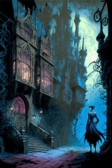 Poster - Ancient gothic mystical castle