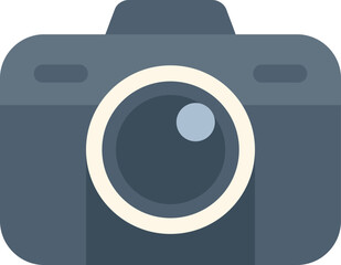 Poster - Camera privacy icon flat vector. Data protect. Safe personal isolated