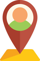 Poster - support location icon flat vector. office service. customer help isolated