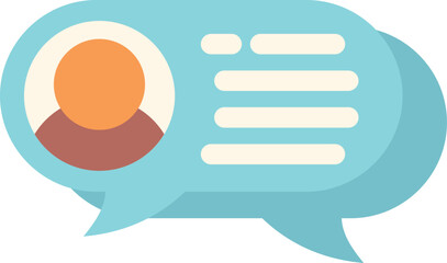 Poster - chat help icon flat vector. office service. work online isolated
