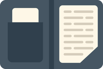 Poster - personal notebook icon flat vector. office service. client call isolated