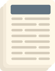 Poster - paper help icon flat vector. office service. customer support isolated
