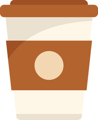 Canvas Print - To go coffee cup icon flat vector. Office service. Work online isolated